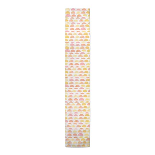 90'' Half Circle Pattern Cotton Twill Table Runner